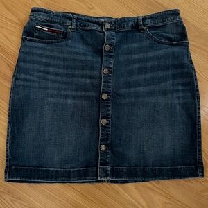 Tommy Hilfiger Jeans  Blue Denim Button Down Mini Skirt